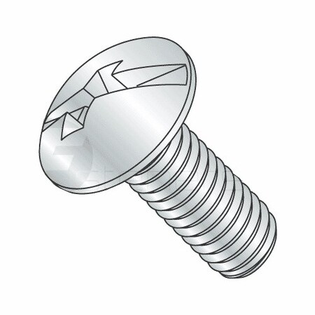 Newport Fasteners #6-32 x 4 in Combination Phillips/Slotted Truss Machine Screw, Zinc Plated Steel, 2000 PK 945954-2000